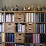 organized book case