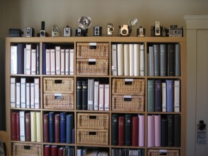 organized book case