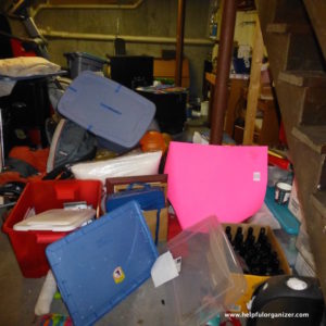 clutter in basement