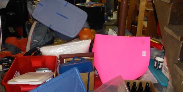 clutter in basement