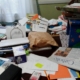 pile of papers on table